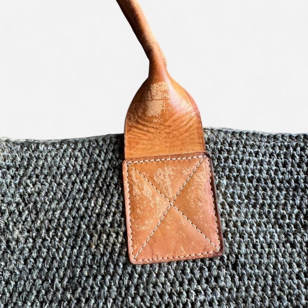 Helen Kaminski Natural Woven Tote with Brown Handles - Picture 4 of 9